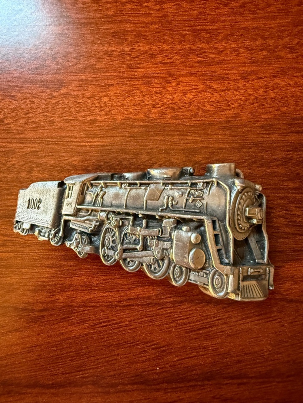 Mens Vintage Brass 1978 Train Belt Buckle Brass Works